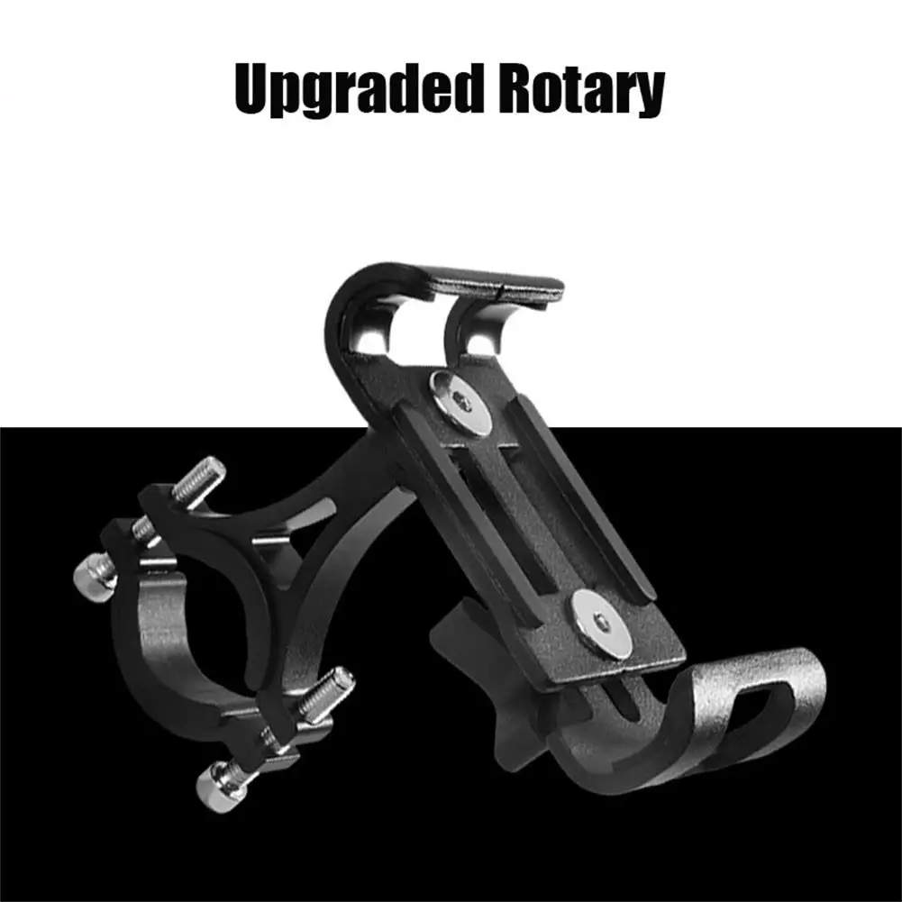 

Metal Motorcycle Bicycle Phone Holder Aluminum Alloy Anti-slip Bracket Gps Clip Universal Rotating Phone Stand