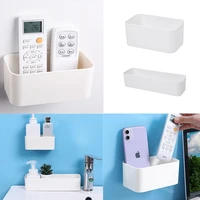 Plastic hanger storage remote control bracket home decoration wall-mounted cosmetic storage box wall-mounted rack