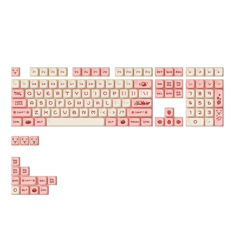 122Keys Keycap OEM-профиль двухцветная инъекция PBT колпачок Dessert Bear для переключателей