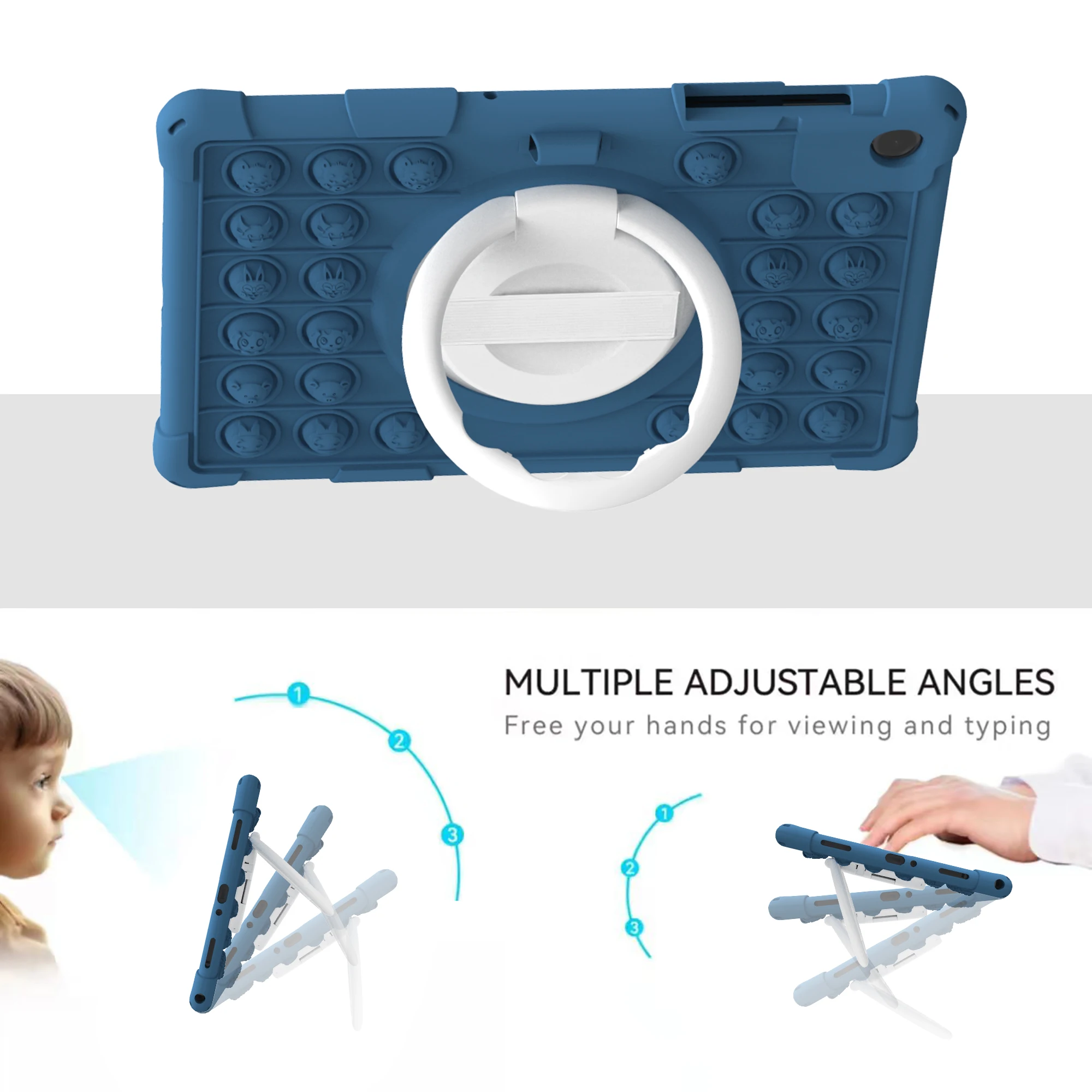 Чехол для планшета Samsung Galaxy Tab A9 Plus A8 10,5 S6 Lite A7 10,4 S7 S8 S9 S9FE S5E S6 10,5 дюймов A7 Lite Fundas с пузырьками (art.: 3920cb832e488) - 3920cb832e488