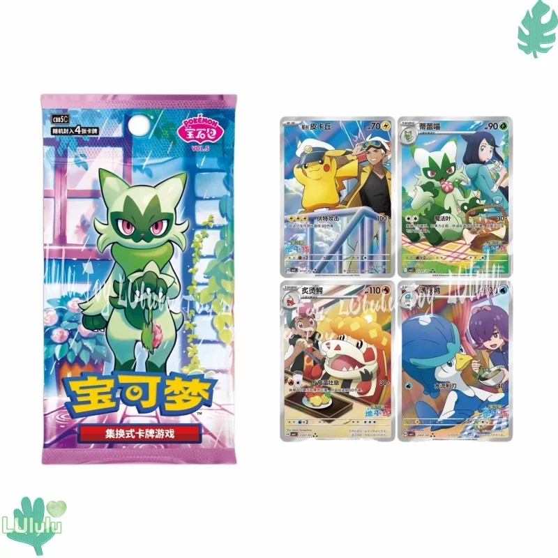 Фото Коллекционные карты Pokemon Trading Card Game Scarlet Violet Gem Pack Vol 5, аутентичные, на упрощенном китайском языке, для коллекционеров карт. №5