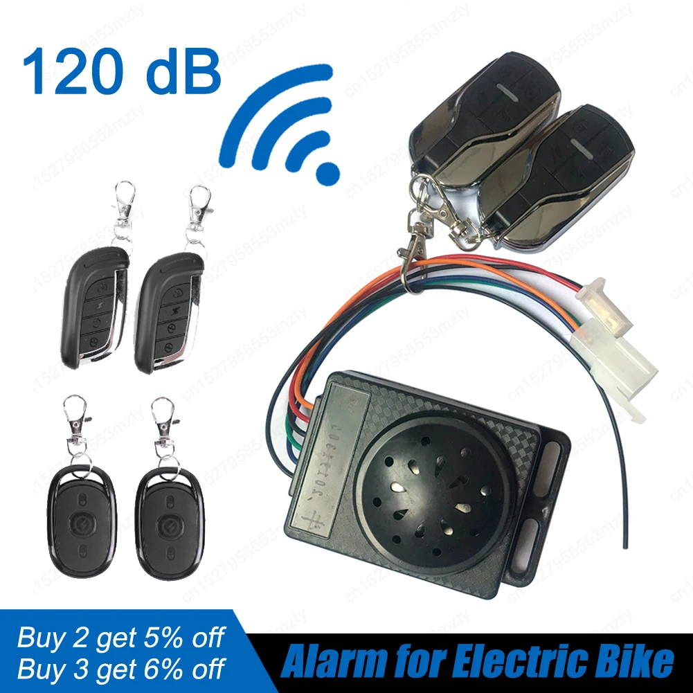 Electric Scooter Security Remote Control Alert For Cycling Vehicle Accessories 36v/48v/60v/72v