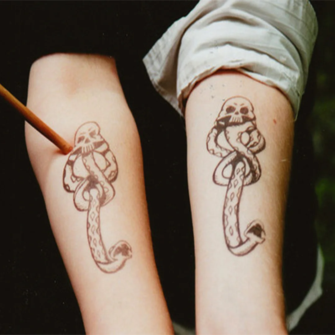 1/3/5/10 шт. наклейки для татуировок Пожиратель смерти Гарри Поттер фильм Волдеморта