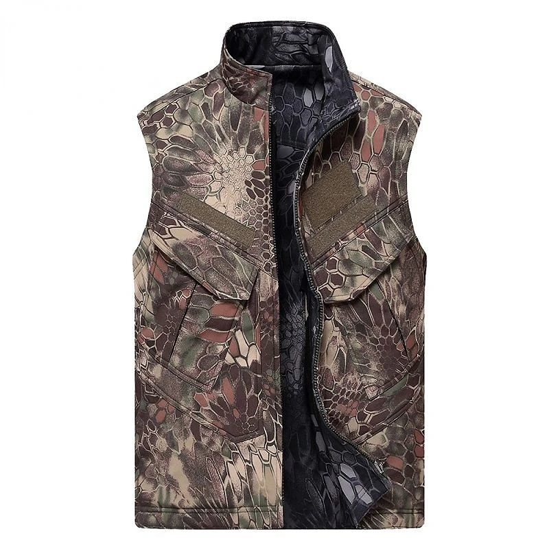 

Tactical Vest Men Military Style Waistcoat Camouflage Male Soft Shell Lurker Shark Skin Double Side Camo Sleeveless Army Jacket