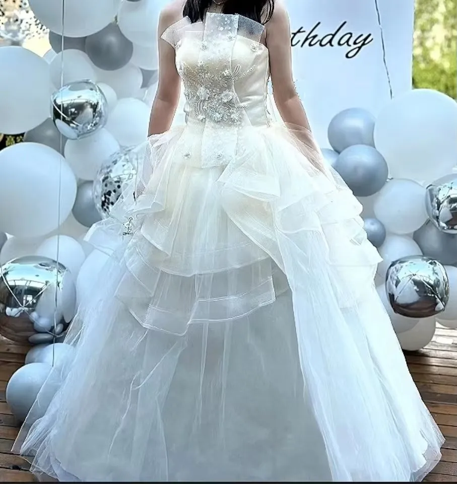 Женские свадебные платья трапециевидной формы изящные аппликации кружевные