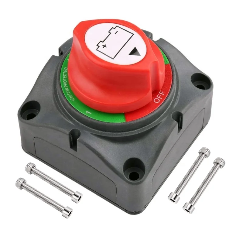 

Battery Disconnect Switch 1-2-Both-Off 12V-48V RV Battery Selector Power Cutoff Switch