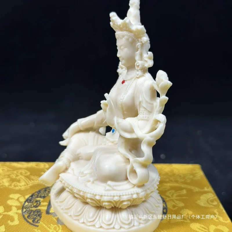 Орех слоновой кости желтый Бог богатства зеленая Тара Мусху украшение для дома