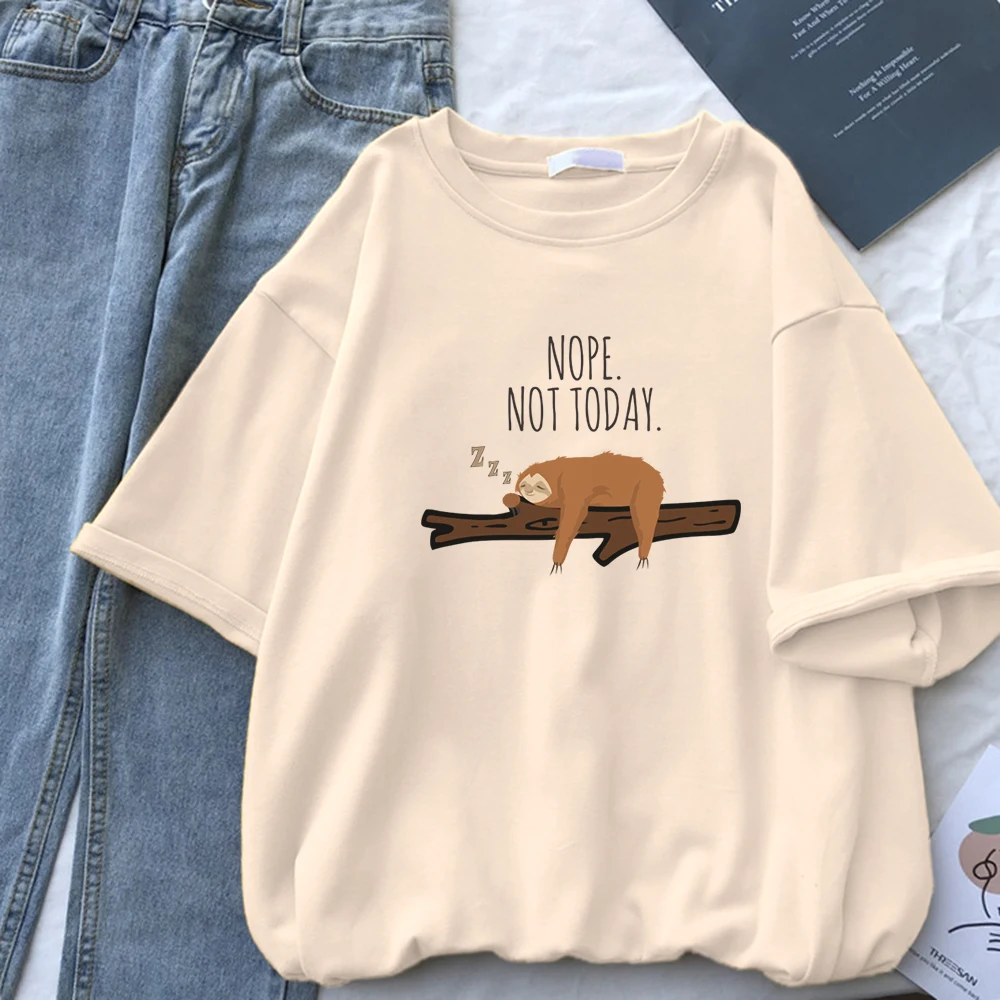 

Kawaii коричневый Ленивец мультфильмы футболка модные летние топы с коротким рукавом Уличная Повседневная футболка одежда корейские спортив...