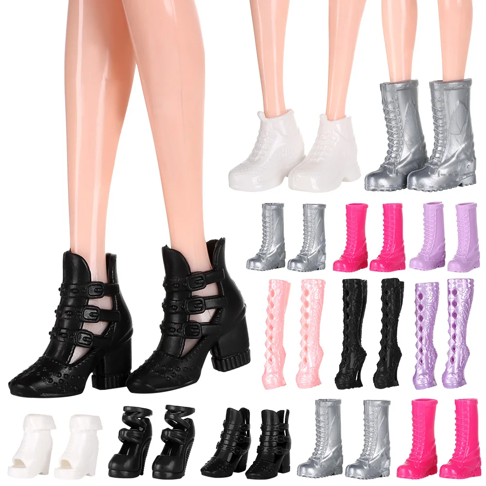 1/6 Doll Shoes High Heels for 30cm Barbie Doll Long Knees Bo