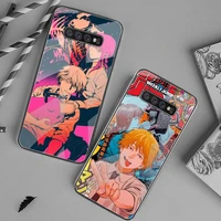 japan cartoon anime chainsaw man phone case tempered glass for samsung s20 ultra s7 s8 s9 s10 note 8 9 10 pro plus cover