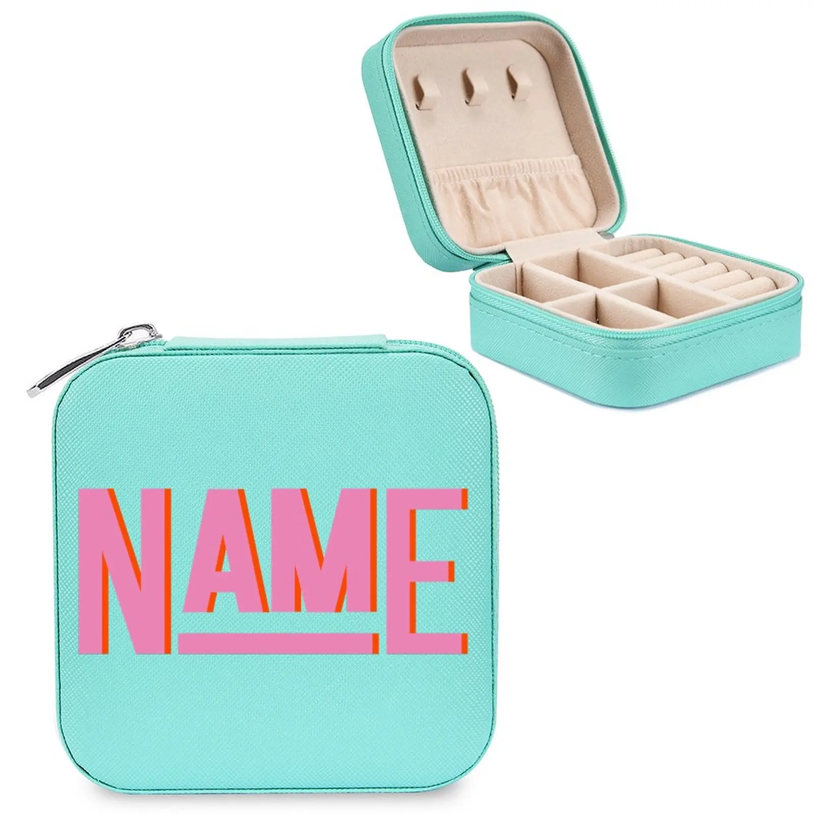 

Portable Jewelry Box Jewelry Jewelry Organizer Display Travel Jewelry Case Boxes Leather Storage Zipper Jewelers Jewelry Box