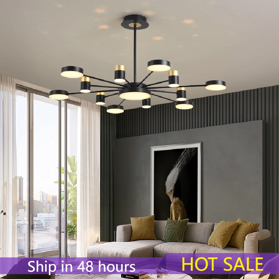 

Modern Ceiling Chandelier LED Starry Sky Projection Chandelier Lamp for Living Dining Room Bedroom Kitchen Indoor Lighting Decor