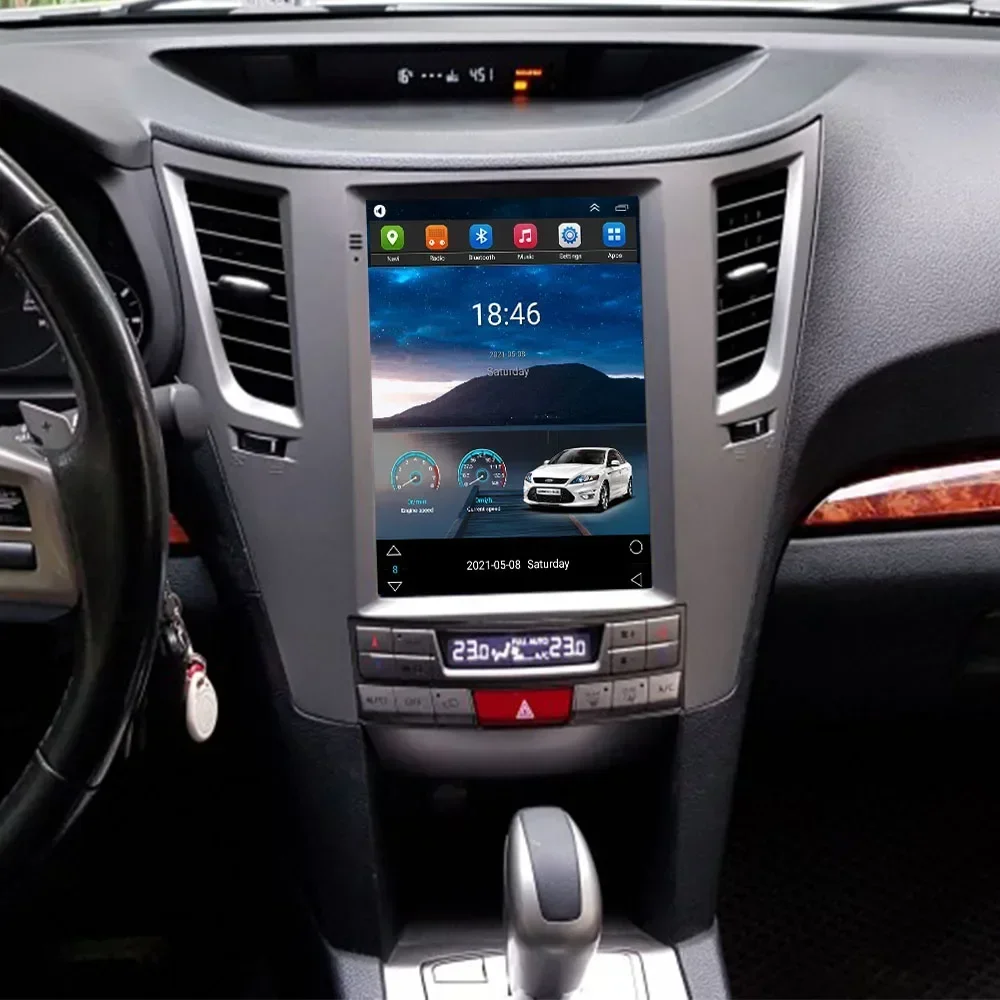Автомобильная Мультимедийная система Tesla 9 7 дюйма Android 13 для Subaru Legacy Outback 2009-2014 с GPS