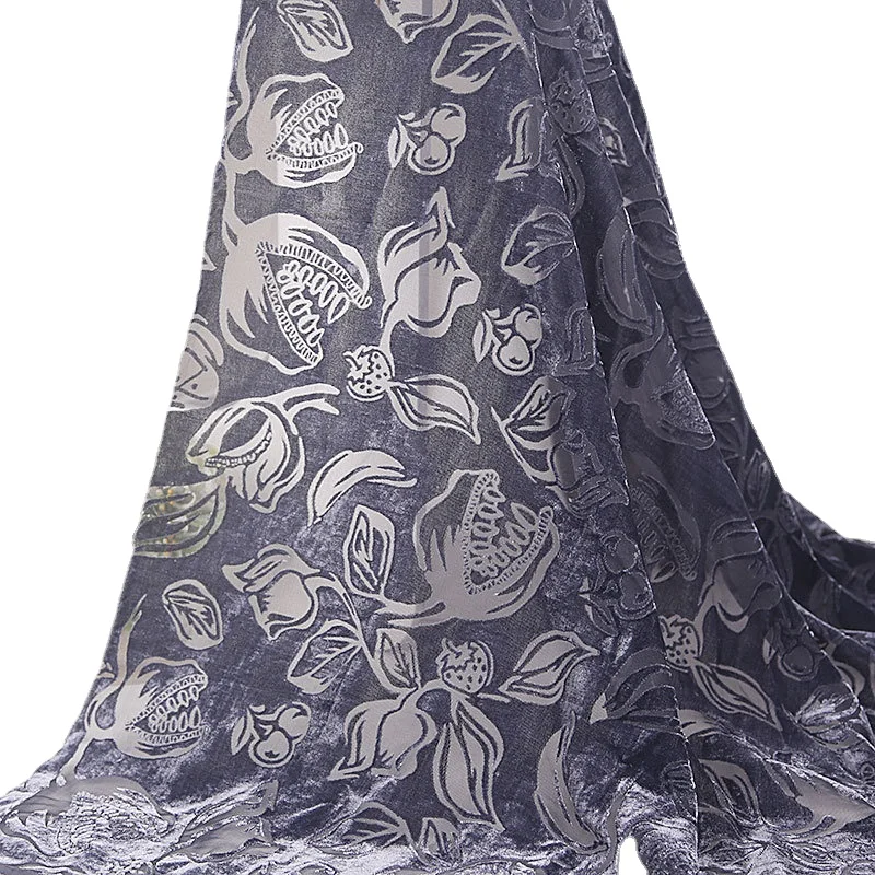 

1.4m*1m Brocade velvet pure color rotten flower Burnout Hollow Velour Fabric African Lace Velvet Fabric for DIY Cheongsam Dress