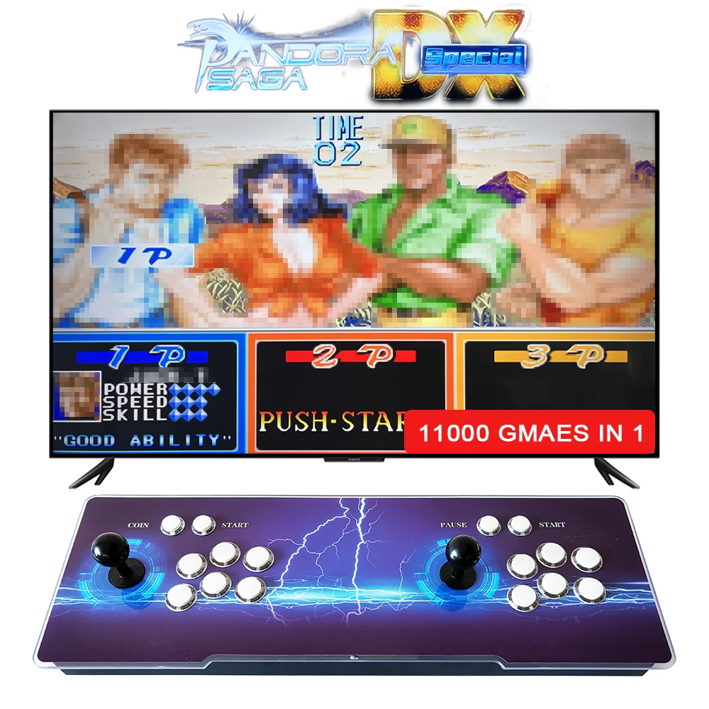 

11000 in 1 Pandora Saga DX Special Box 3D Retro Arcade Game Console 4 Players Bartop