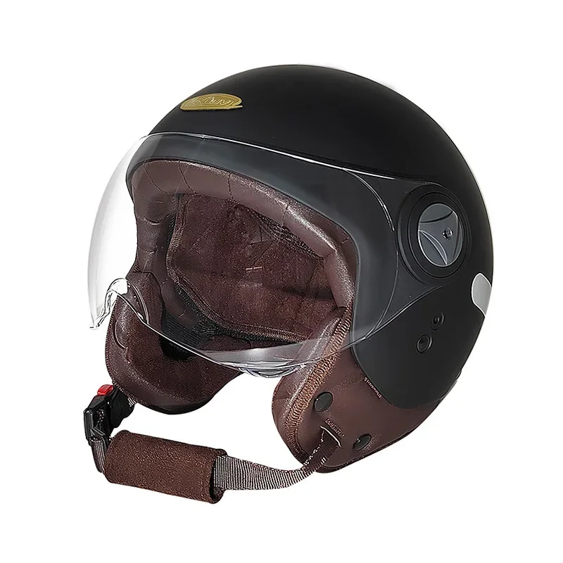 Сертифицированный 3C электрический мотоциклетный ретро-защитный шлем