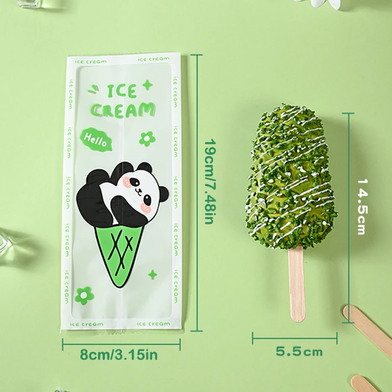 Пищевые пакеты для льда одноразовые пластиковые мороженого прозрачные 100