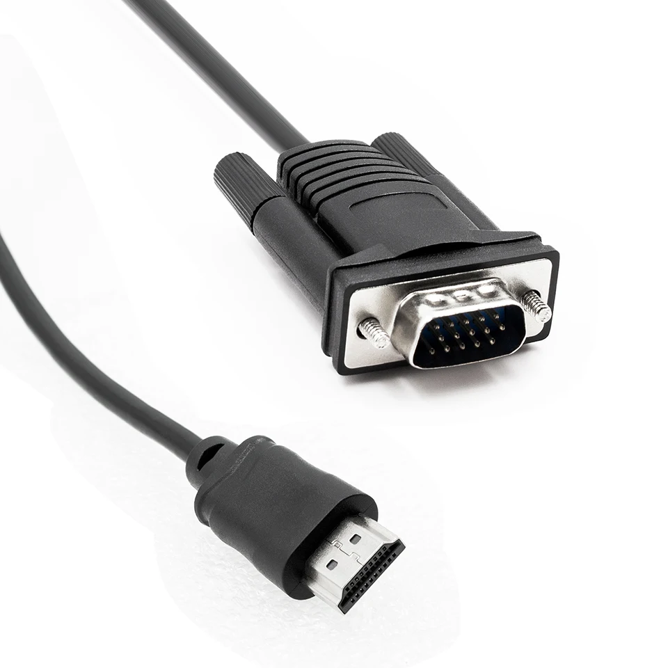 

HDMI VGA Cable HDMI to VGA Cable Cord Audio Video HDMI male to VGA male cable 1920*1080P For PC Monitor HDTV Projector