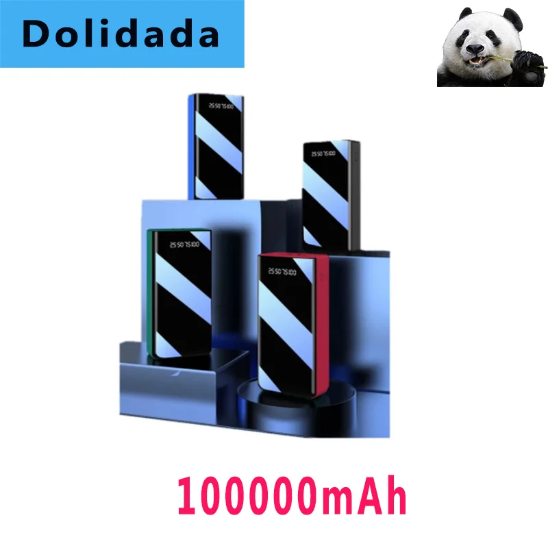 

Новый внешний аккумулятор 100000 мАч Type C Micro USB, быстрая зарядка, Внешний аккумулятор со светодиодным дисплеем, портативное Внешнее зарядное ус...
