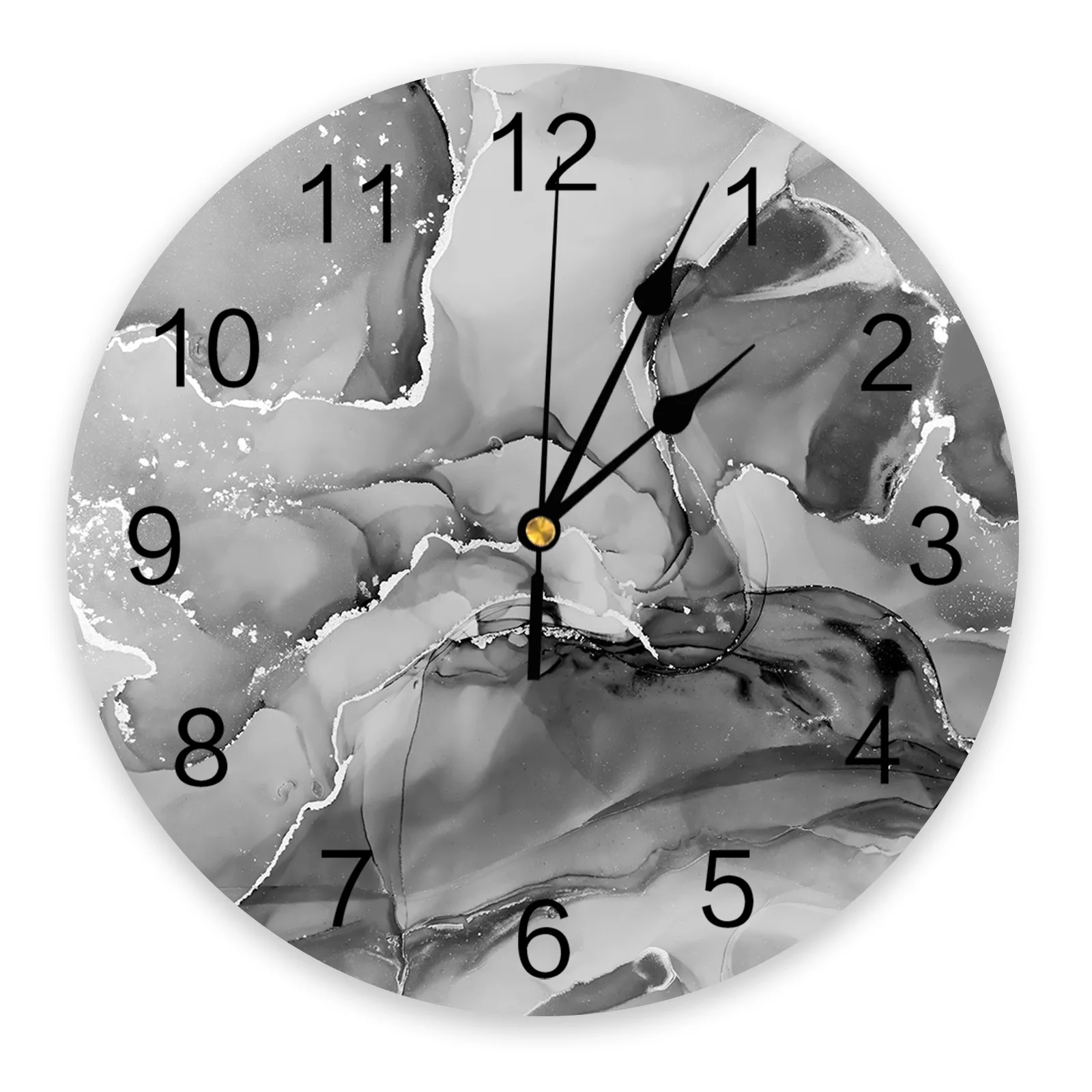 

Настенные часы из ПВХ с мраморной текстурой и градиентом, домашний декор, бесшумные часы для спальни, кухни, гостиной