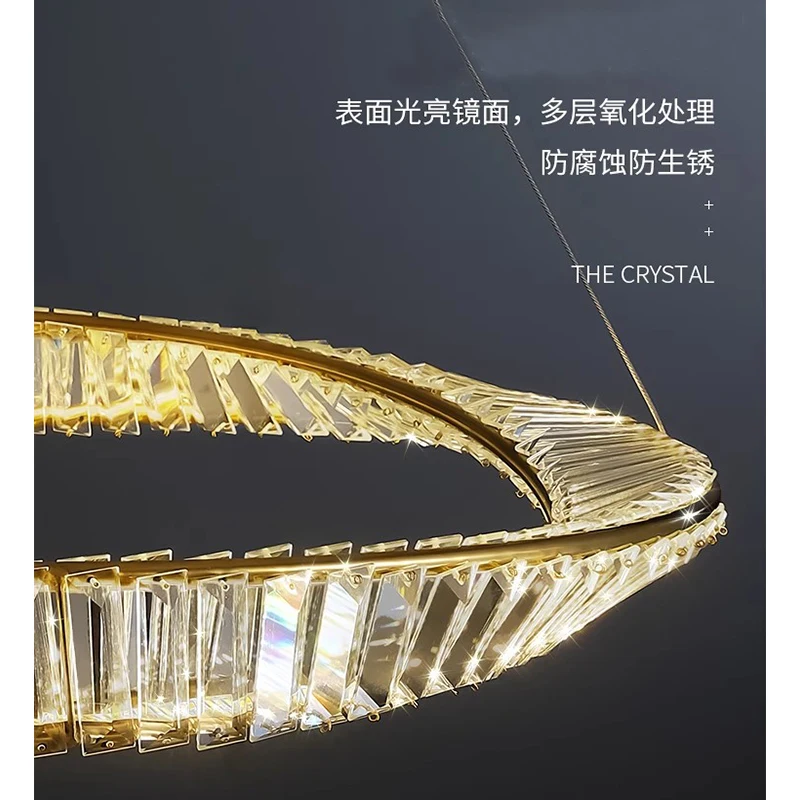 Итальянский свет роскошная хрустальная лампа подвесной светильник для гостиной