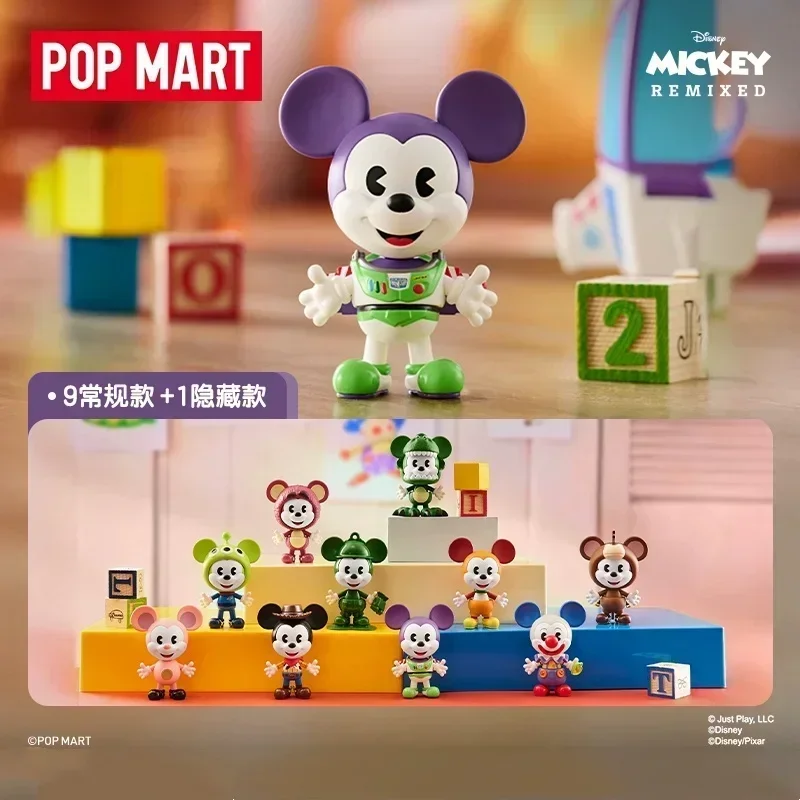 Фото POP MART Disney Mickey REMIXED Серия Mickey Meets PIXAR: Модная коллекционная фигурка-сюрприз в закрытой упаковке (Blind Box), игрушка, аниме-фигурка, настольная декорация №1