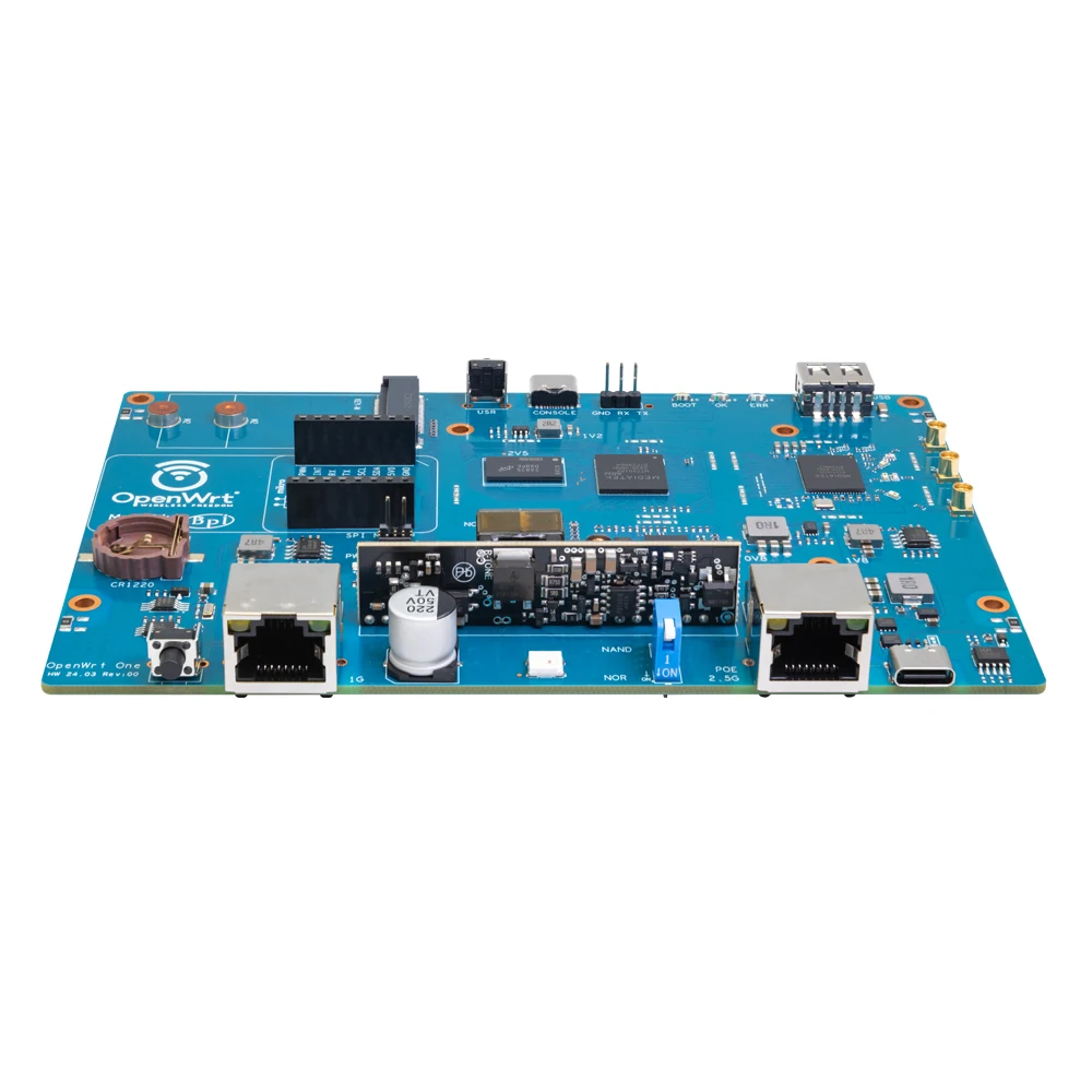 Плата маршрутизатора Banana Pi OpenWrt One MediaTek MT7981B двухдиапазонная плата WiFI 6 через порт