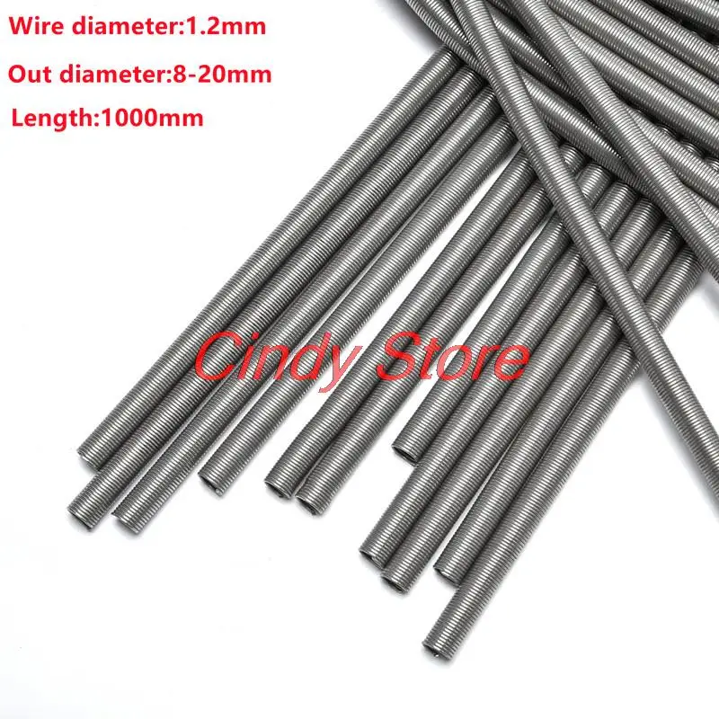 

1PCS,Stainless Steel Thin Long Flexible Tube Extension Spring,1.2 mm Wire Dia*5/6/7/8/9/10/12/13/14/15/16/18/20mm Out Dia*1000mm
