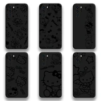 cute cartoon hello kitty phone case for huawei p20 p30 p40 lite e pro mate 40 30 20 pro p smart 2020