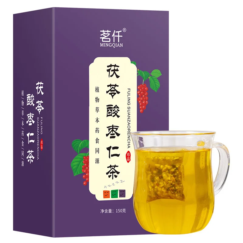 

Mingqian Fuling кислые ядра jujube чайный пакет 30 пак./кор. чай лилии заменитель чай Anshu чайник без чайника