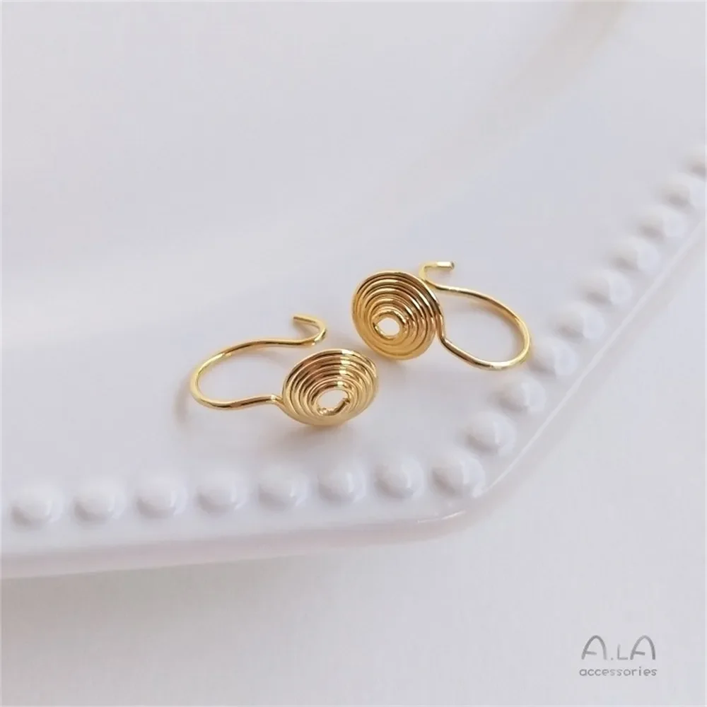 14K18K Золотая безболезненная катушка от комаров зажим для ушей материалы сережек