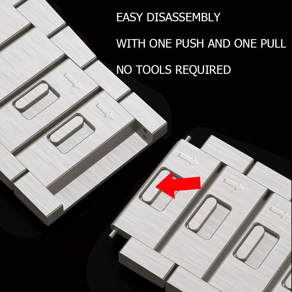 Stainless Steel Magnetic Suction Buckle for Apple Watch Ultra 49mm Strap 45mm 44mm Push-button Remove Correa for iwatch 8 7 6 SE