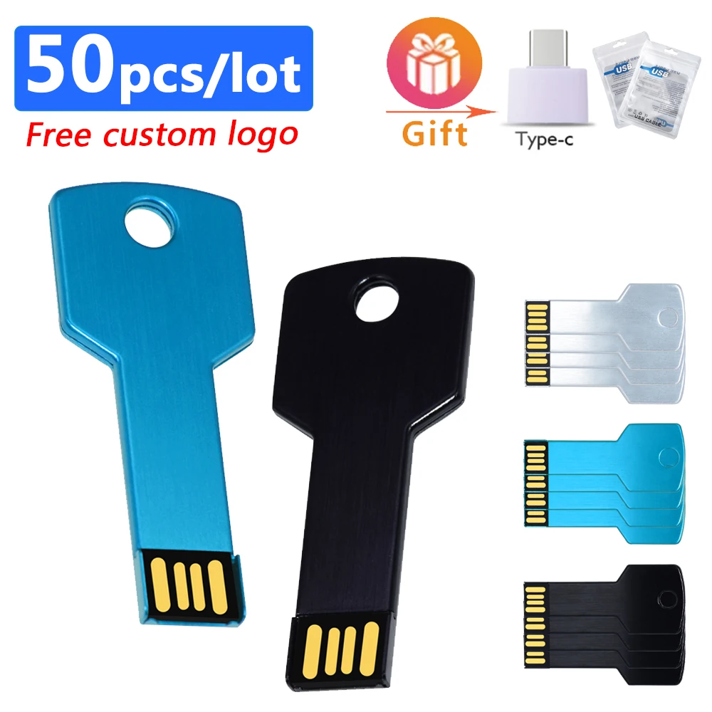 Free Custom 50Pcs/lot USB Flash Drive Pen Drive 1GB 2GB 4GB 8GB 16GB Pendrive Memory Stick 32GB 64GB USB Stick Fast delivery