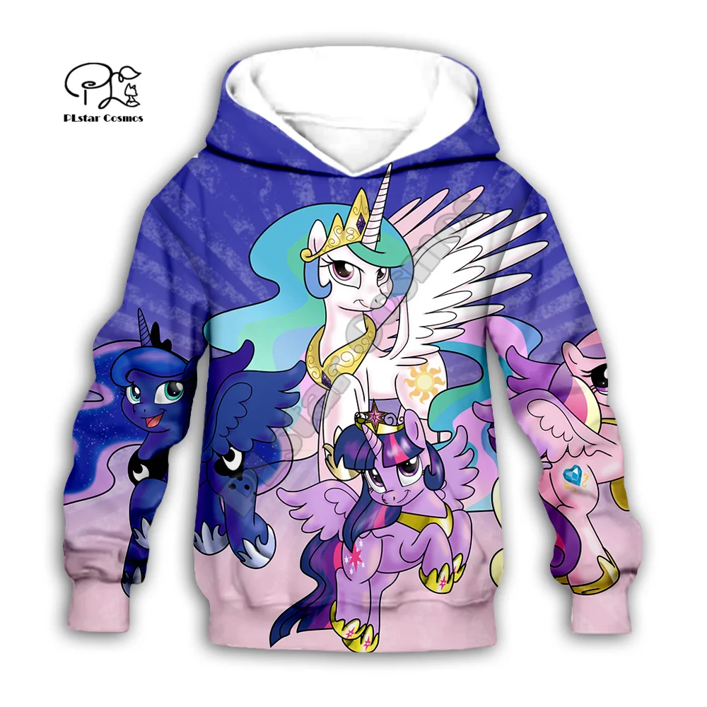 

Новые модные смешные повседневные толстовки с рисунком аниме My Little Pony 3DPrint, детский пуловер, свитшоты, куртка, футболки, семейная одежда A13