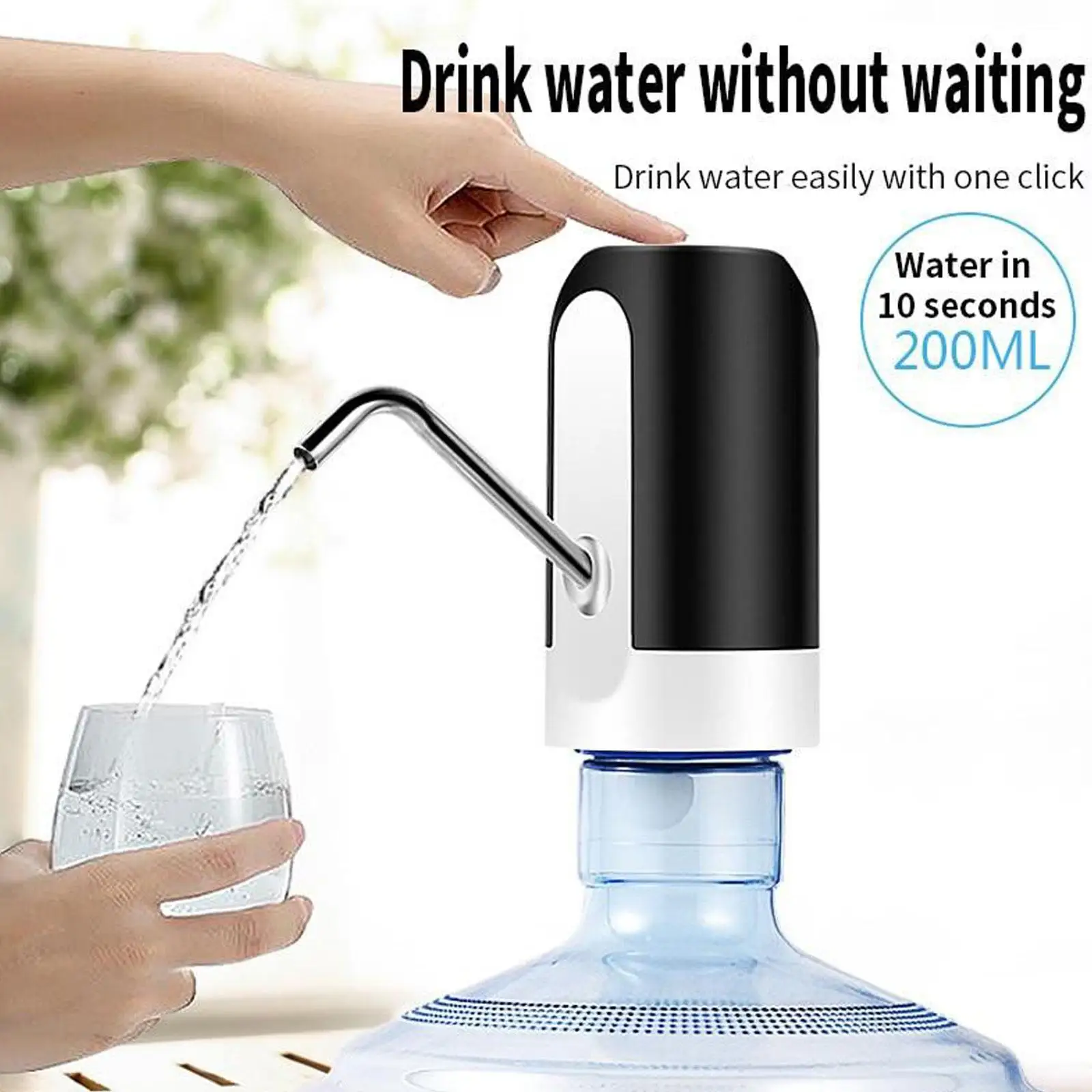 

1PCS Electric Water Dispenser Electric Water Pump Water Bottle Pump USB Charging Automatic Portable Pump Bottle