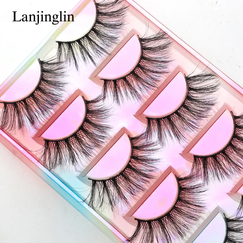 

5 Pairs Eyelashes Natural Long 3D Mink Lashes Fluffy Volume Mink False Eyelashes Cruelty Free Wispy Lashes Makeup Tools Cilios