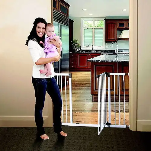 

39 to 42.5 inch Xtra Baby and Toddler Safety Gate, White, Ages 0+ - Metal