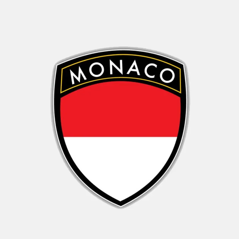 YJZT Личность Мотоцикл Монако Флаг Щит Наклейка Автомобильная 6-3032
