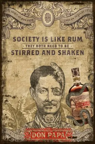 Фото 1p,Don Papa Rum Advert Old Look Винтаж Ретро Стиль Металлическая Табличка №1
