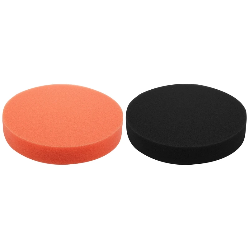 

2 Pcs 6 Inch 150Mm Soft Flat Sponge Buffer Polishing Pad Kit For Auto Car Polisher Color:Orange & Black