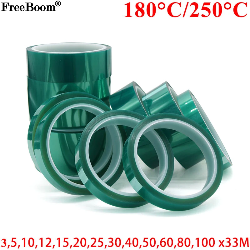 

1Pcs 3mm ~ 100 mm Green PET Film Tape High Temperature Heat Resistant PCB Solder SMT Plating Shield Insulation Protection