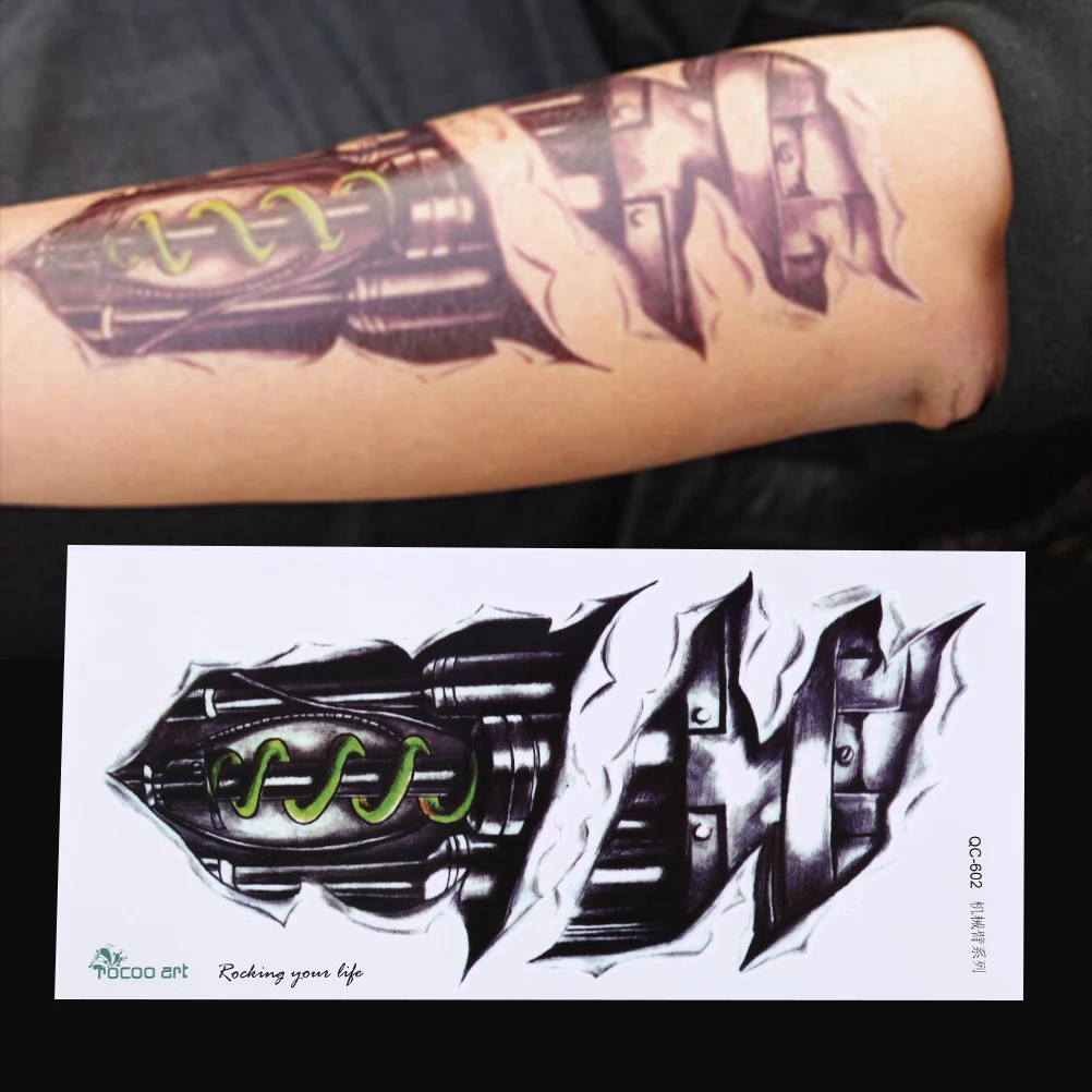 

Temporary Tattoo Sleeve Designs Arm Waterproof Tattoos For Cool Men Women Transferable Tattoos Stickers On The Body Art 21*10cm