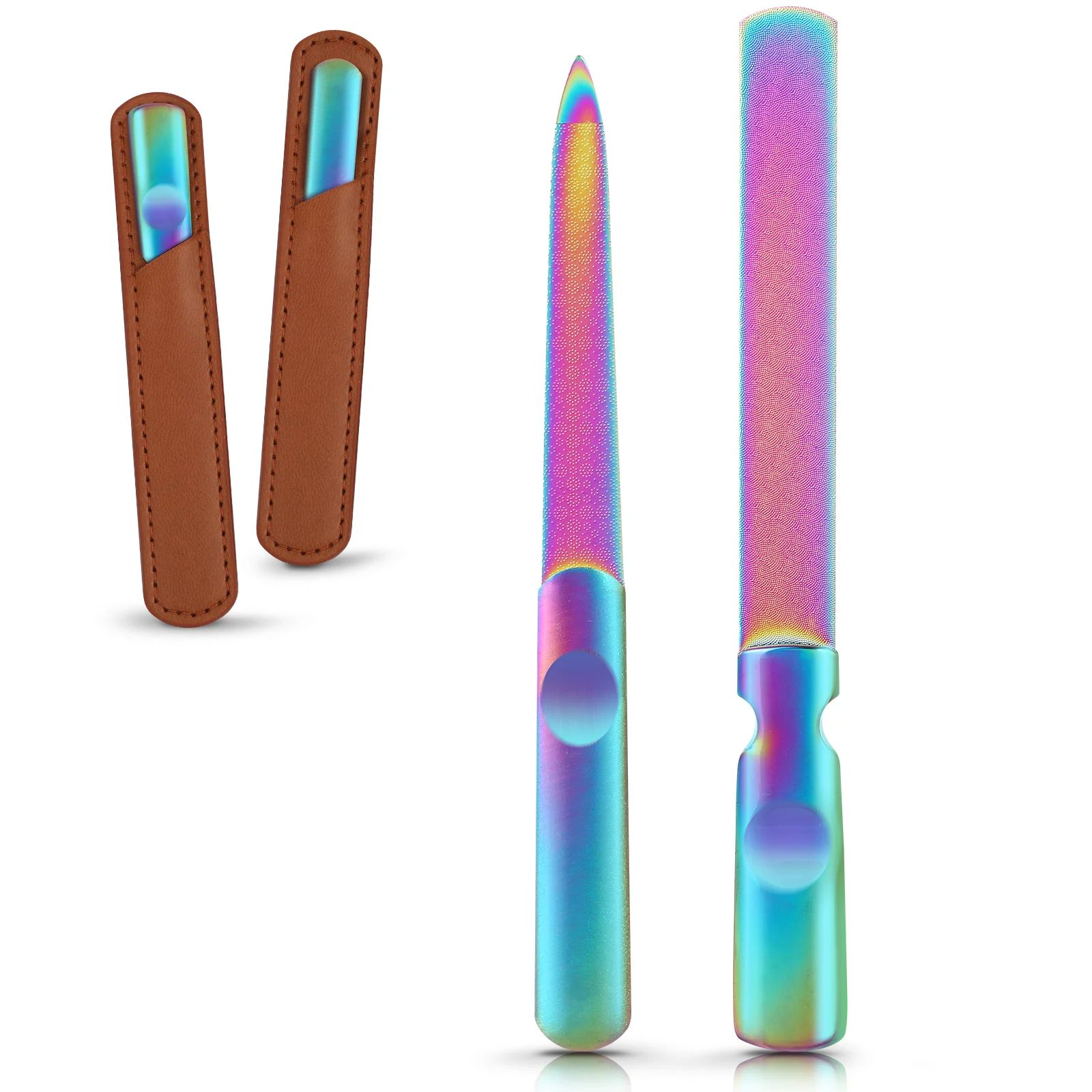 

2 Pcs Nail Tools Toe File Stainless Steel Manicure Files Women Double Sided Fingernail Travel