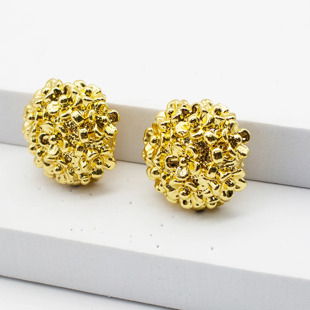 

Дубай 24k золотые ювелирные изделия Свадебные серьги для женщин Преувеличенные Позолоченные Необычные Свадебные вечеринки