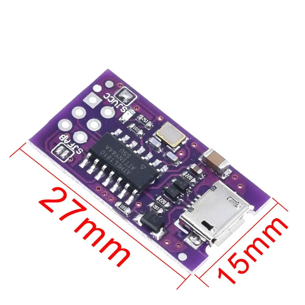 Micro USB Tiny AVR ISP ATtiny44 ATTiny45 ATTiny85 USBTinyISP модуль программатора для IDE загрузчика