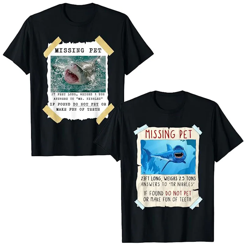

Футболка в виде акулы, Забавный фотографический подарок для любимого акулы, футболка с изображением отсутствующего питомца акулы, милые графические наряды, блузки с коротким рукавом
