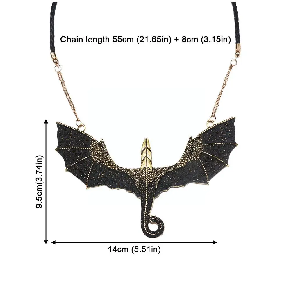Fashion Rock Pterosaur Ancient Necklace Fly Dragon Pendant Necklace Chain Necklace Jewelry Sword Pendant Mens P2P1 images - 6