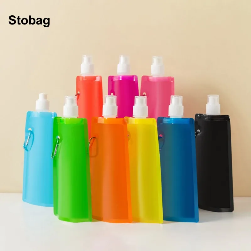 

StoBag 10pcs Color Transparent Drinking Nozzle Bags Liquid Packaging Juice Beverage Sealed Storage Portable Reusable Pouches