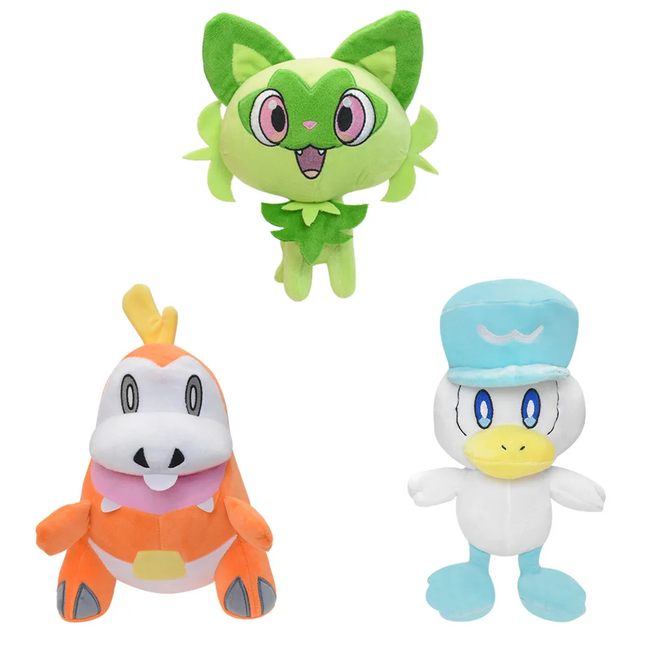 

New 23-29cm Pokemon Plush Sprigatito Quaxly Fuecoco Anime Figure Plushie Stuffed Dolls Toys Kids Birthday Xmas Gifts