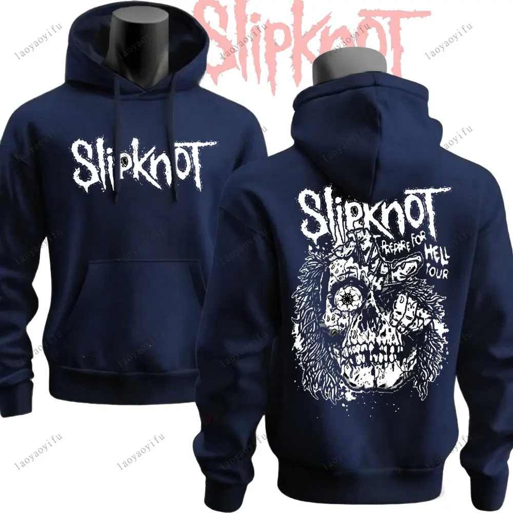 Фото Мужская толстовка с капюшоном S-Slipknots, музыкальный логотип, металлическая рок-группа, женская и мужская толстовка с капюшоном, новинка, трендовая одежда, зимние пуловеры с капюшоном №2